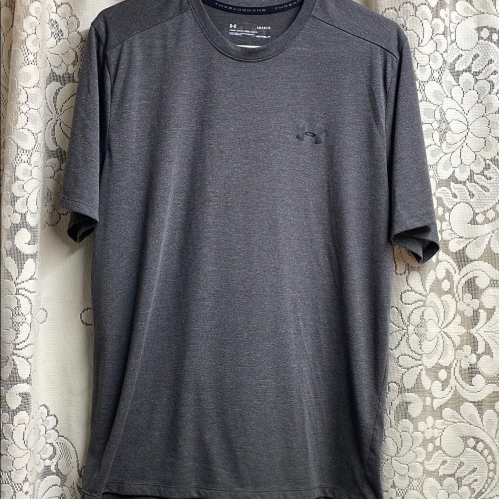 Under Armour Gray Short Sleeve Performance Tee Heatgear